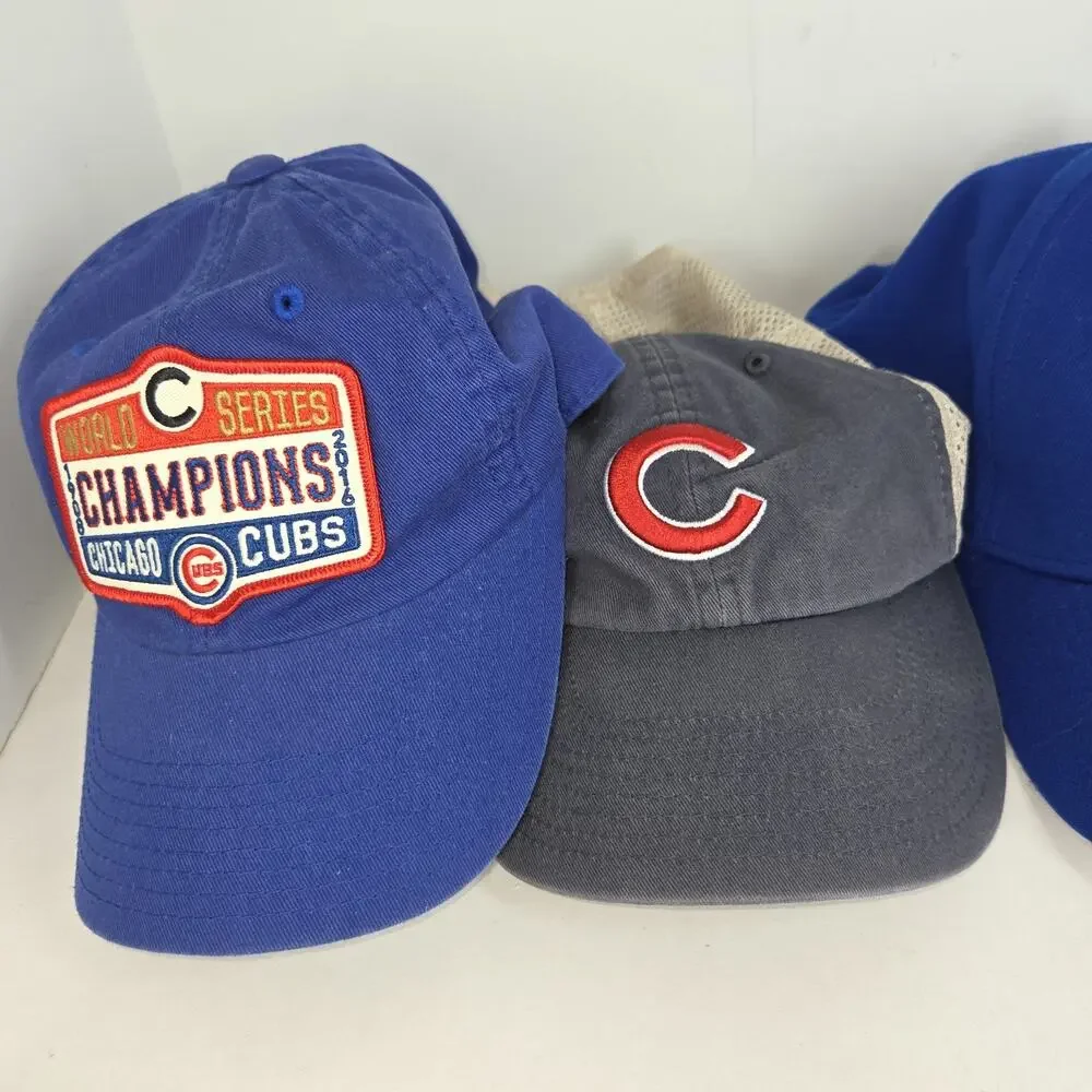 Vtg Chicago Cubs MLB Hats Hat Snapback Adjustable Caps Cap Lot of 4 Baseball Y2k - Picture 2 of 16